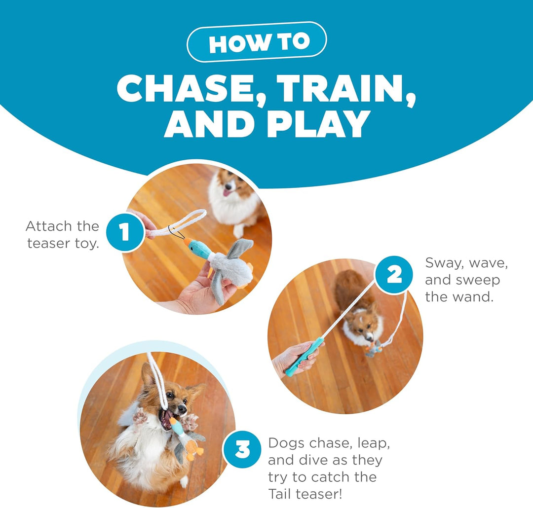 Tail Teaser Dog Play Stick - Perfect for Play and Exercise!-State of Style