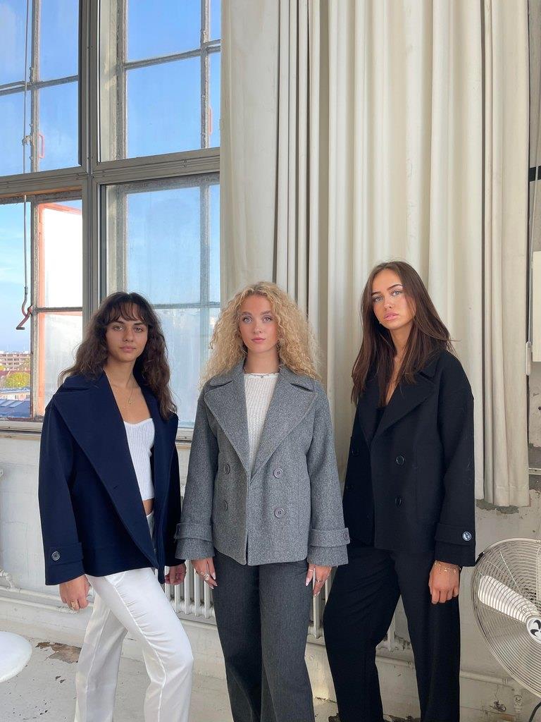 Tailored Ladies Winter Jacket - Elise-Grey-XS/S-State of Style