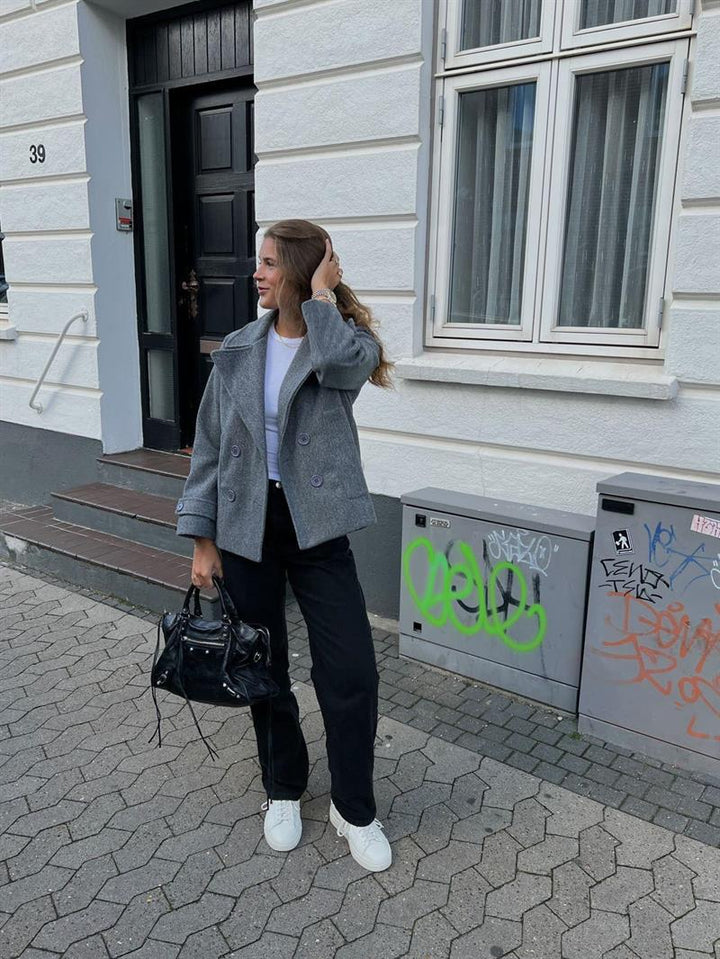 Tailored Ladies Winter Jacket - Elise-Grey-XS/S-State of Style