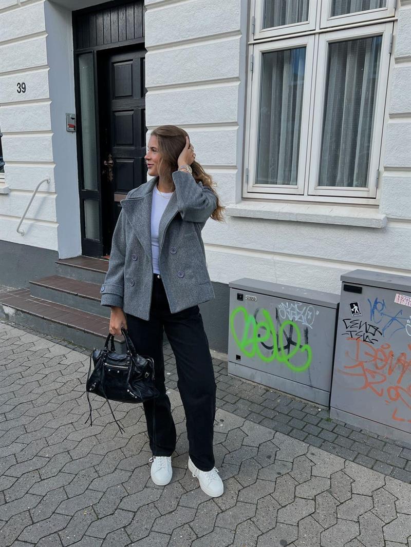 Tailored Ladies Winter Jacket - Elise-Grey-XS/S-State of Style