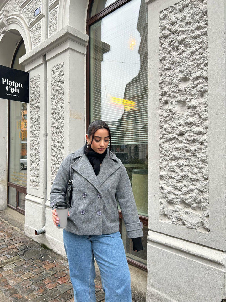 Tailored Ladies Winter Jacket - Elise-Grey-XS/S-State of Style