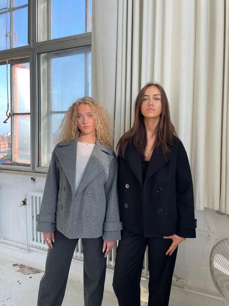 Tailored Ladies Winter Jacket - Elise-Grey-XS/S-State of Style