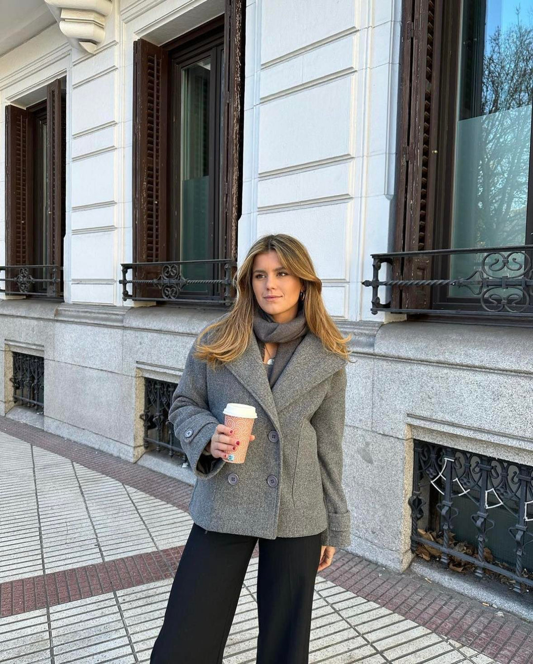 Tailored Ladies Winter Jacket - Elise-Grey-XS/S-State of Style