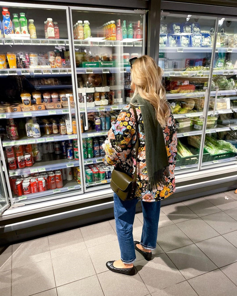 Tailored Women's Coat with Floral Print - Evelyn-S-State of Style