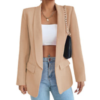 Tatjana | Timeless Classic Elegant Blazer-Khaki-S-State of Style