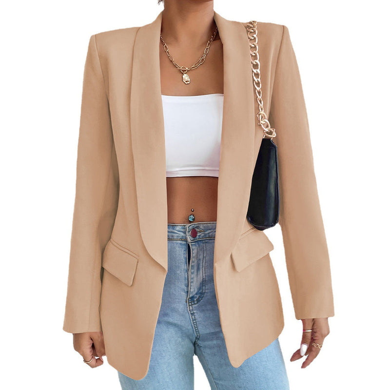 Tatjana | Timeless Classic Elegant Blazer-Khaki-S-State of Style