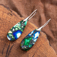 Tear-Shaped Earrings with Natural Grounding – Sylvara-Silver-State of Style