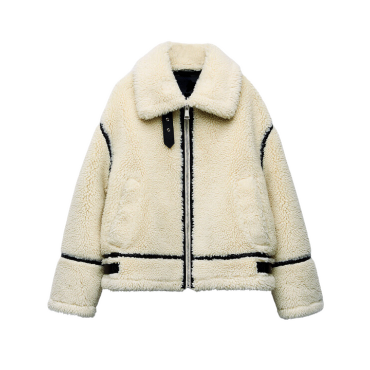 Teddy Pilot Jacket - Dilara | Trendy, Warm, Oversized & Stylish!-S-State of Style