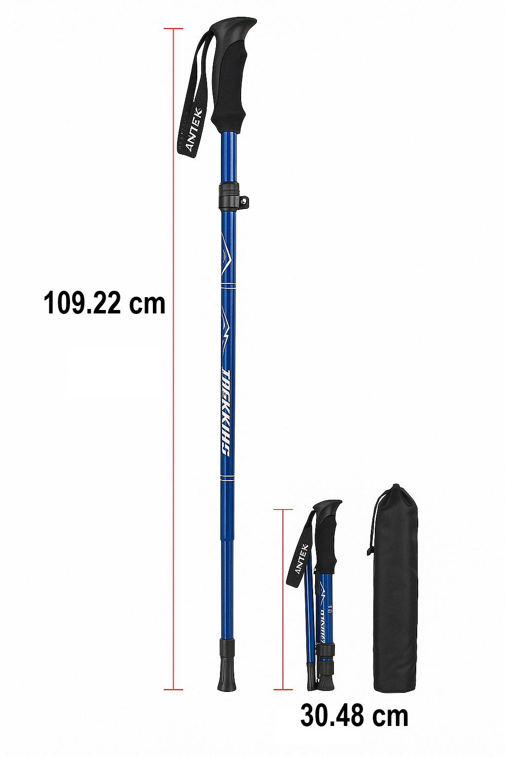 Telescopic Walking Sticks - TrailMaster-Red-State of Style