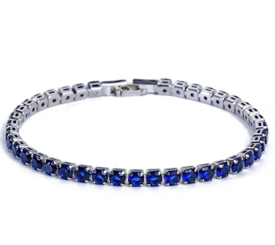 Tennis bracelet with Zirconia - Aurora-Blue-State of Style