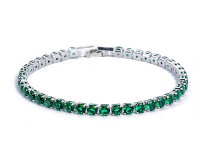 Tennis bracelet with Zirconia - Aurora-Green-State of Style