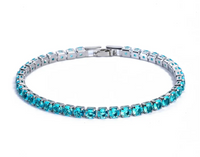 Tennis bracelet with Zirconia - Aurora-Light blue-State of Style
