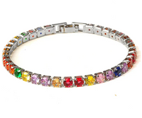 Tennis bracelet with Zirconia - Aurora-Multicoloured-State of Style