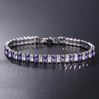 Tennis Necklace and Bracelet Set | Elegant Women's Jewellery-Silver-17cm-State of Style
