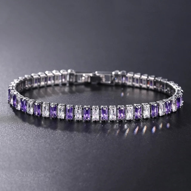 Tennis Necklace and Bracelet Set | Elegant Women's Jewellery-Silver-17cm-State of Style