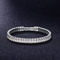Tennis Necklace and Bracelet Set | Elegant Women's Jewellery-Silver-17cm-State of Style