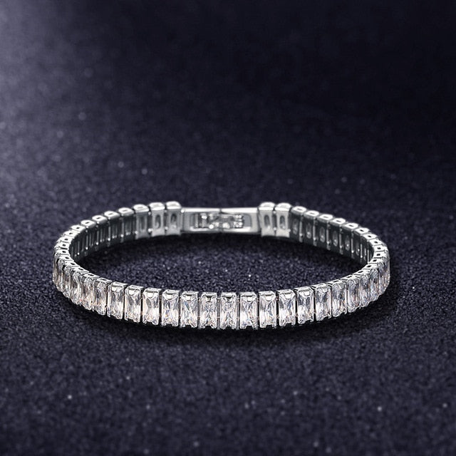 Tennis Necklace and Bracelet Set | Elegant Women's Jewellery-Silver-17cm-State of Style