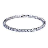 Tennis Necklace and Bracelet Set | Elegant Women's Jewellery-Silver-17cm-State of Style