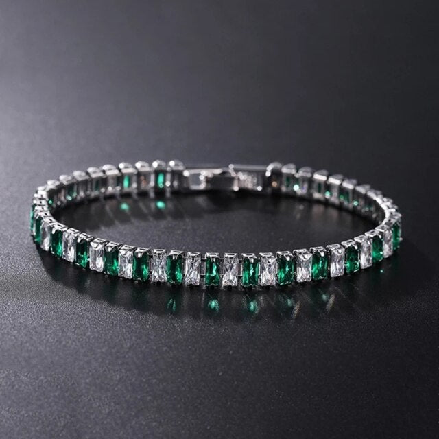 Tennis Necklace and Bracelet Set | Elegant Women's Jewellery-Silver-17cm-State of Style