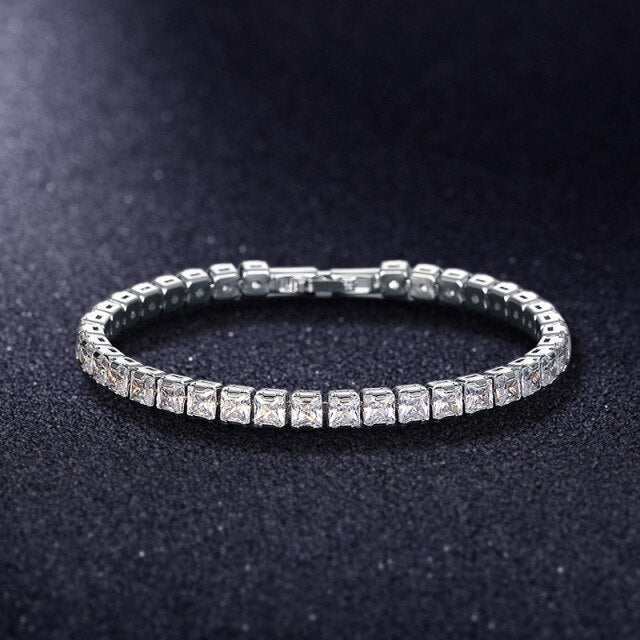 Tennis Necklace and Bracelet Set | Elegant Women's Jewellery-Silver-17cm-State of Style