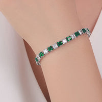 Tennis Necklace and Bracelet Set | Elegant Women's Jewellery-Silver-17cm-State of Style