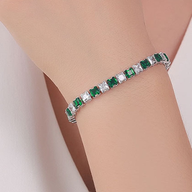Tennis Necklace and Bracelet Set | Elegant Women's Jewellery-Silver-17cm-State of Style