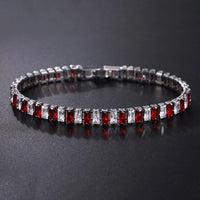 Tennis Necklace and Bracelet Set | Elegant Women's Jewellery-Silver-17cm-State of Style