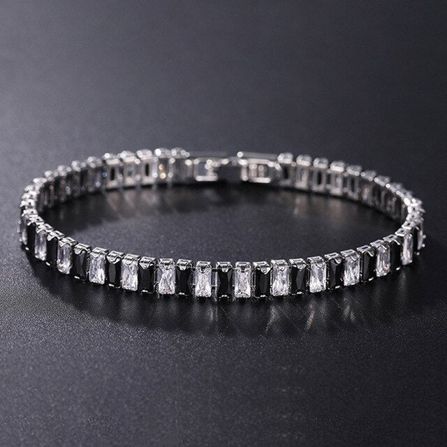 Tennis Necklace and Bracelet Set | Elegant Women's Jewellery-Silver-17cm-State of Style