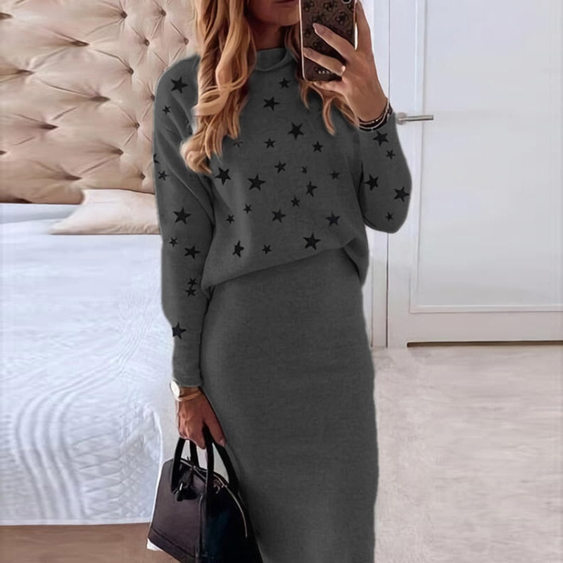Tess Elegant and Stylish Comfy Set-Gray-S-State of Style