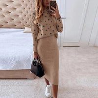 Tess Elegant and Stylish Comfy Set-Khaki-S-State of Style