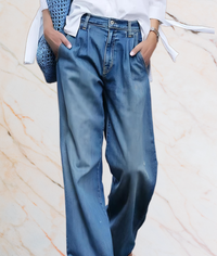 Thalia – High-Waisted Wide-Leg Blue Jeans-XS-State of Style