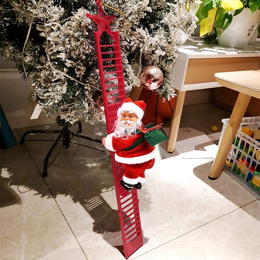 The Musical Santa on the Ladder - SantaClimb-Red-State of Style