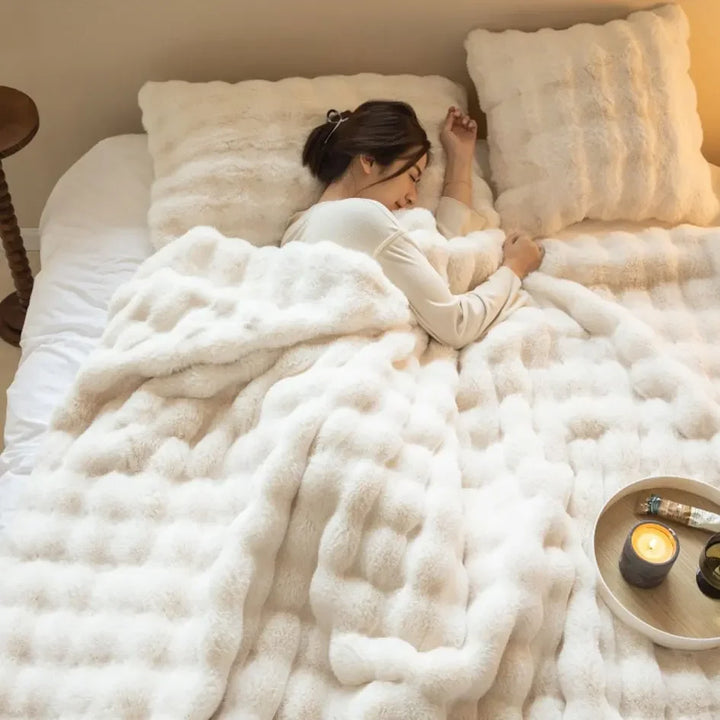 The Plush Blanket Everyone Is Talking About! - WarmWool-White-100x160cm (39x63in)-State of Style