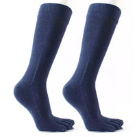 Theodore Traditional Socks – 5-Pack Cotton Toe Socks for Freshness-Blue-State of Style