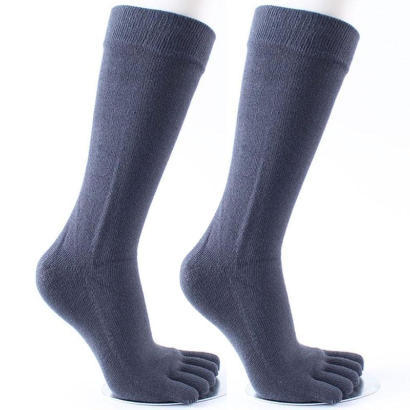 Theodore Traditional Socks – 5-Pack Cotton Toe Socks for Freshness-Dark Grey-State of Style