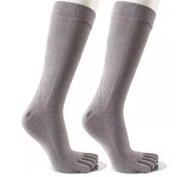 Theodore Traditional Socks – 5-Pack Cotton Toe Socks for Freshness-Grey-State of Style