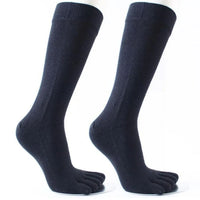 Theodore Traditional Socks – 5-Pack Cotton Toe Socks for Freshness-Navy Blue-State of Style