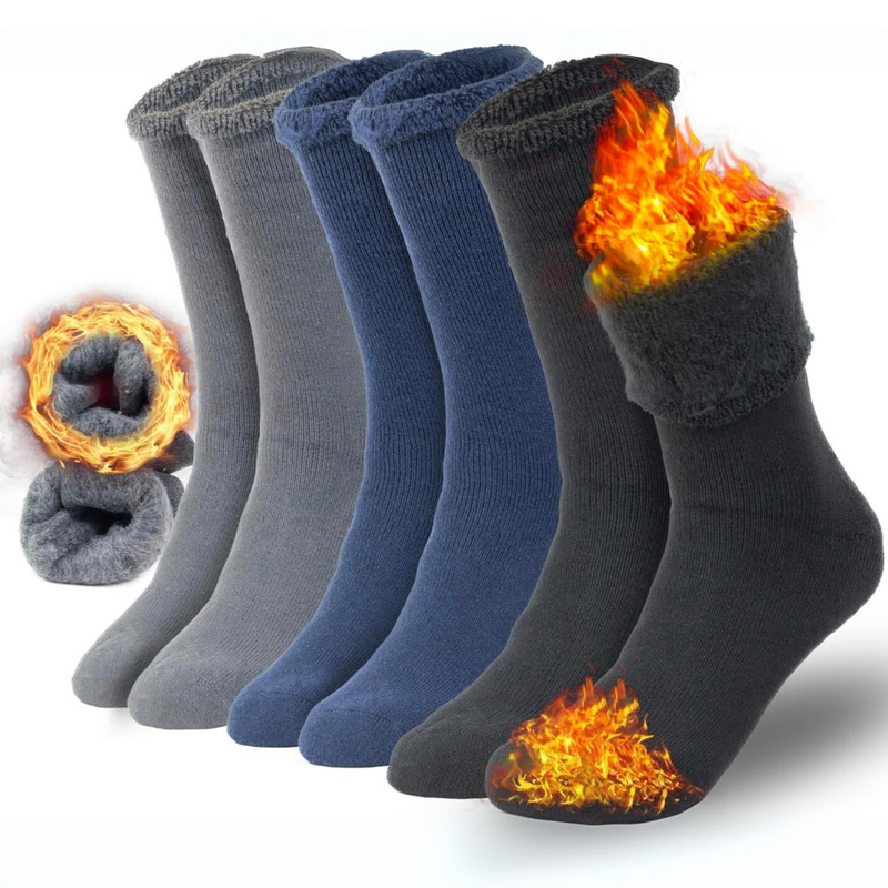 Thermal Cloud Socks for Men - Oliver-6 pairs of mixed colours-State of Style