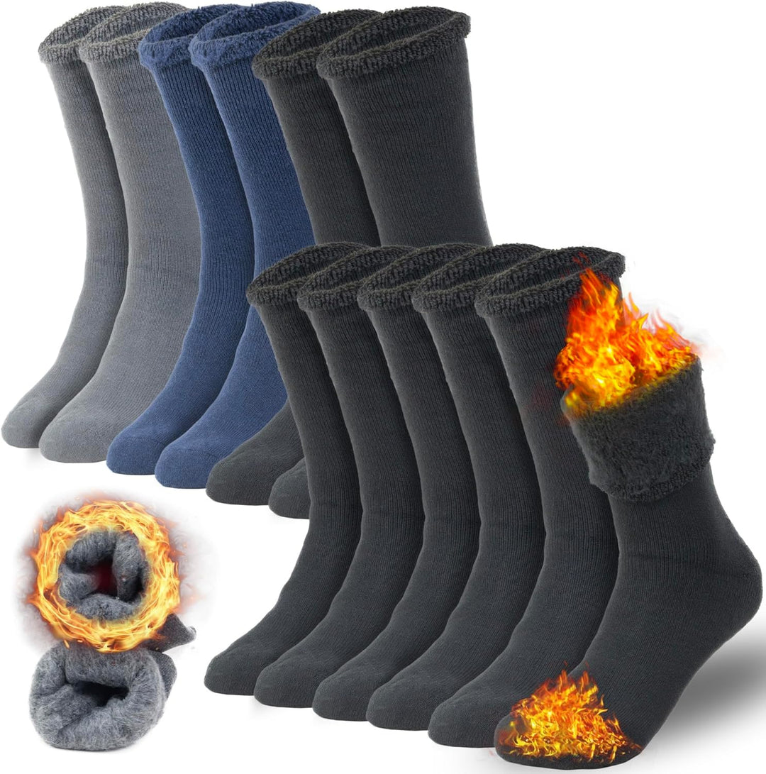 Thermal Cloud Socks for Men - Oliver-6 pairs of mixed colours-State of Style