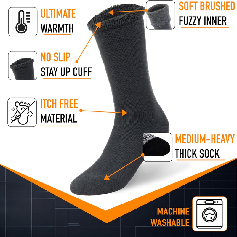 Thermal Cloud Socks for Men - Oliver-6 pairs of mixed colours-State of Style