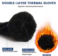 Thermal Touchscreen Winter Gloves - Rowan-Black-L-State of Style