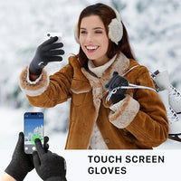 Thermal Touchscreen Winter Gloves - Rowan-Black-L-State of Style