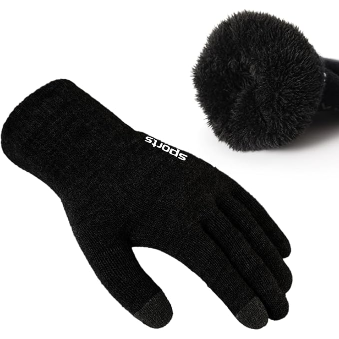Thermal Touchscreen Winter Gloves - Rowan-Black-L-State of Style
