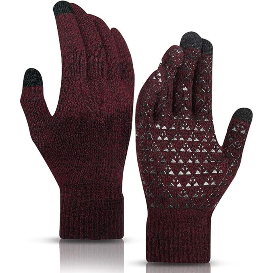 Thermal Touchscreen Winter Gloves - WarmFlex-Black Red-State of Style