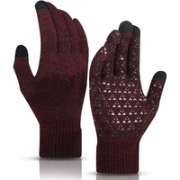 Thermal Touchscreen Winter Gloves - WarmFlex-Black Red-State of Style