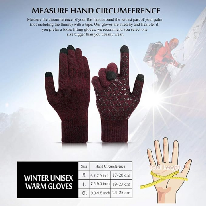 Thermal Touchscreen Winter Gloves - WarmFlex-Black-State of Style