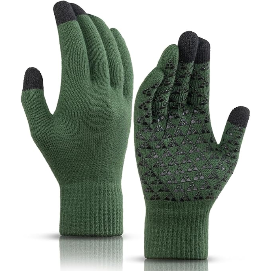 Thermal Touchscreen Winter Gloves - WarmFlex-Green-State of Style