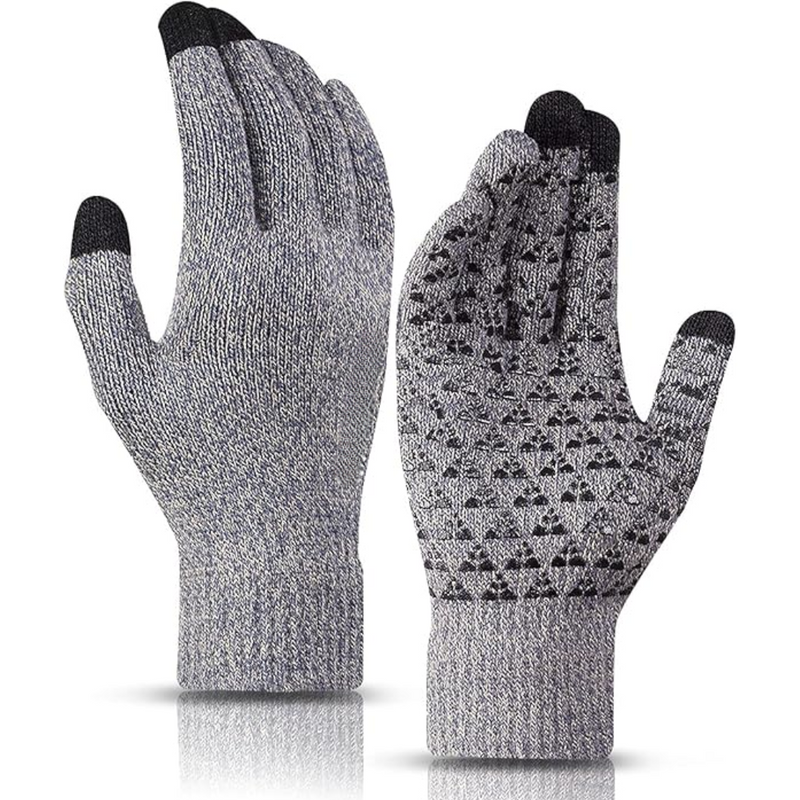 Thermal Touchscreen Winter Gloves - WarmFlex-Light grey-State of Style