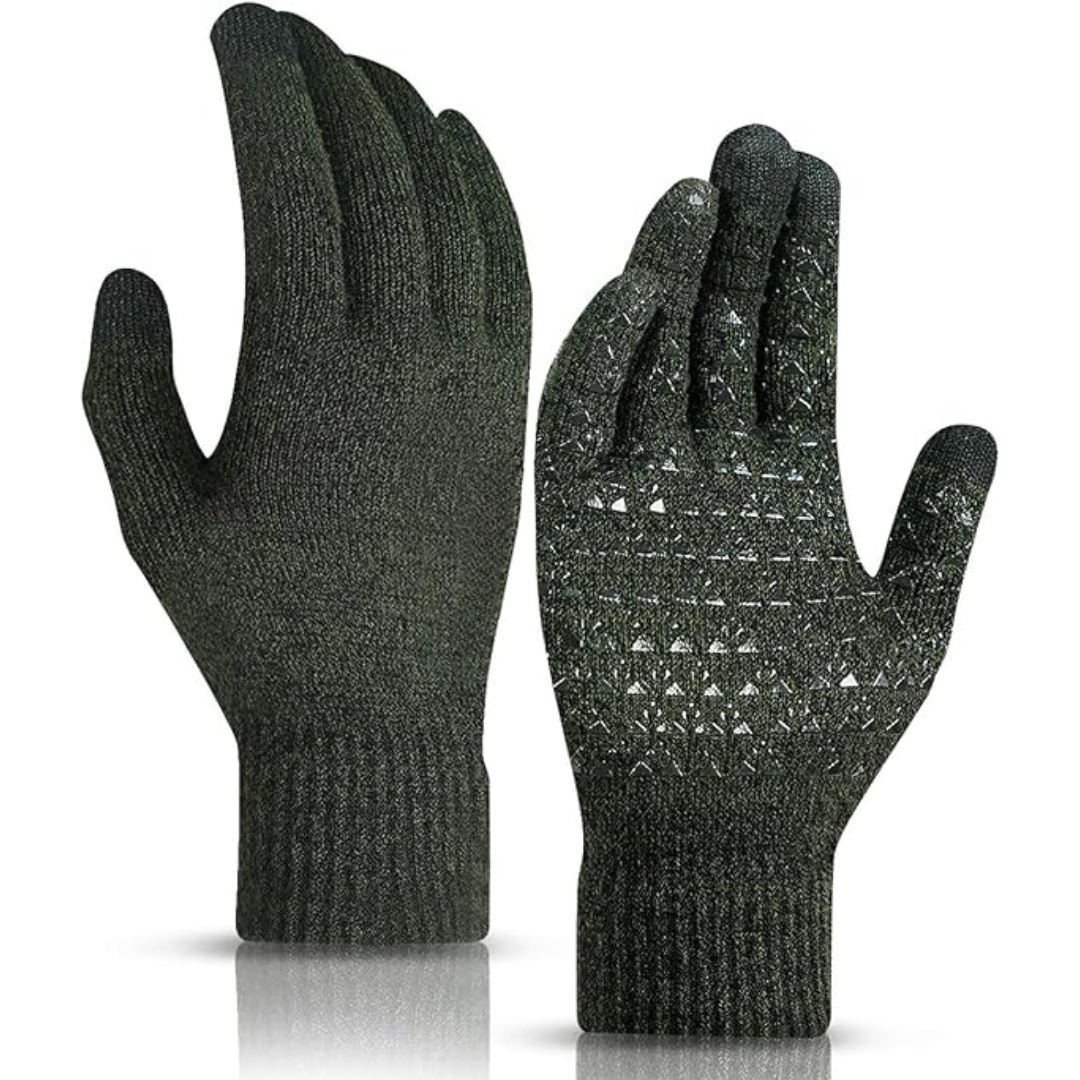 Thermal Touchscreen Winter Gloves - WarmFlex-Midnight green-State of Style