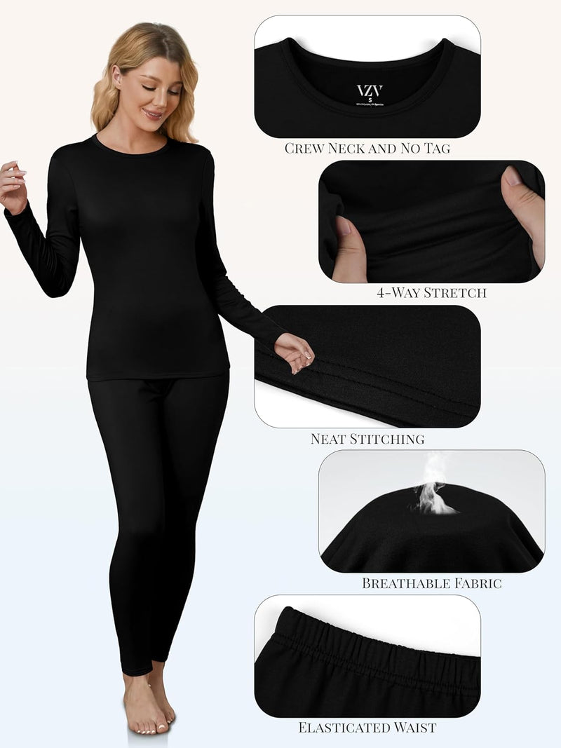 Thermal Underwear for Women - Sophie-Black-XS-State of Style